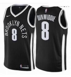 Mens Nike Brooklyn Nets 8 Spencer Dinwiddie Swingman Black NBA Jersey City Edition Mens Nike Brooklyn Nets 8 Spencer Dinwiddie Swingman Black NBA Jersey City Edition