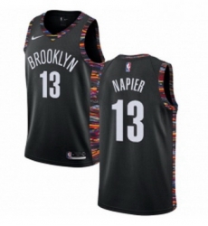 Womens Nike Brooklyn Nets 13 Shabazz Napier Swingman Black NBA Jersey 2018 19 City Edition Womens Nike Brooklyn Nets 13 Shabazz Napier Swingman Black NBA Jersey 2018 19 City Edition
