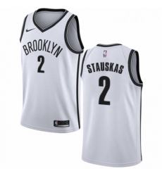 Womens Nike Brooklyn Nets 2 Nik Stauskas Authentic White NBA Jersey Association Edition Womens Nike Brooklyn Nets 2 Nik Stauskas Authentic White NBA Jersey Association Edition