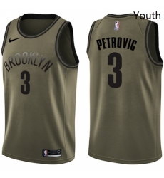 Youth Nike Brooklyn Nets 3 Drazen Petrovic Swingman Green Salute to Service NBA Jersey Youth Nike Brooklyn Nets 3 Drazen Petrovic Swingman Green Salute to Service NBA Jersey
