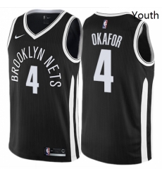 Youth Nike Brooklyn Nets 4 Jahlil Okafor Swingman Black NBA Jersey City Edition Youth Nike Brooklyn Nets 4 Jahlil Okafor Swingman Black NBA Jersey City Edition