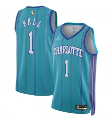 Men Charlotte Hornets 1 LaMelo Ball Teal 2023 24 Classic Edition Stitched Basketball Jersey Men Charlotte Hornets 1 LaMelo Ball Teal 2023 24 Classic Edition Stitched Basketball Jersey