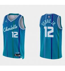 Men Charlotte Hornets 12 Kelly Oubre Jr 2021 22 Blue 75th Anniversary City Edition Stitched Basketball Jersey Men Charlotte Hornets 12 Kelly Oubre Jr 2021 22 Blue 75th Anniversary City Edition Stitched Basketball Jersey