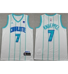 Men Charlotte Hornets 7 Kon Knueppel White Association Edition Stitched Basketball Jersey Men Charlotte Hornets 7 Kon Knueppel White Association Edition Stitched Basketball Jersey