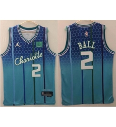 Men Nike Charlotte Hornets LaMelo Ball #2 75th Anniversary NBA Stitched Jersey Men Nike Charlotte Hornets LaMelo Ball #2 75th Anniversary NBA Stitched Jersey
