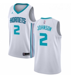 Womens Nike Jordan Charlotte Hornets 2 Larry Johnson Authentic White NBA Jersey Association Edition Womens Nike Jordan Charlotte Hornets 2 Larry Johnson Authentic White NBA Jersey Association Edition