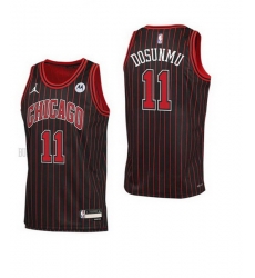 Men Chicago Bulls 11 Ayo Dosunmu Black Stitched Basketball Jersey Men Chicago Bulls 11 Ayo Dosunmu Black Stitched Basketball Jersey