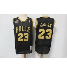 Men Chicago Bulls 23 Michael Jordan Black Gold NBA Finals Patch Jersey Men Chicago Bulls 23 Michael Jordan Black Gold NBA Finals Patch Jersey