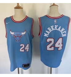 Men Chicago Bulls 24 Laur Markkanen Blue Nike City Edition Swingman Jersey Men Chicago Bulls 24 Laur Markkanen Blue Nike City Edition Swingman Jersey