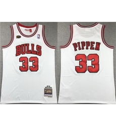 Men Chicago Bulls 33 Scottie Pippen White 1997 98 Stitched Basketball Jersey Men Chicago Bulls 33 Scottie Pippen White 1997 98 Stitched Basketball Jersey