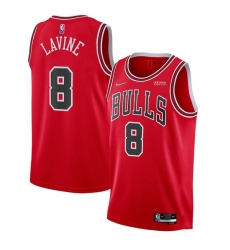 Men Chicago Bulls 8 Zach LaVine 75th Anniversary Red Swingman Stitched Basketball Jersey Men Chicago Bulls 8 Zach LaVine 75th Anniversary Red Swingman Stitched Basketball Jersey