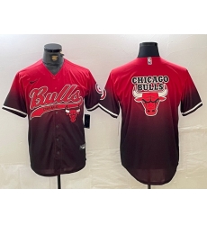 Men Chicago Bulls Red Black With Patch Cool Base Stitched Baseball jerseys Men Chicago Bulls Red Black With Patch Cool Base Stitched Baseball jerseys