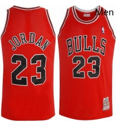 Mens Mitchell and Ness Chicago Bulls 23 Michael Jordan Authentic Red Throwback NBA Jersey Mens Mitchell and Ness Chicago Bulls 23 Michael Jordan Authentic Red Throwback NBA Jersey
