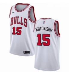 Mens Nike Chicago Bulls 15 Chandler Hutchison Swingman White NBA Jersey Association Edition Mens Nike Chicago Bulls 15 Chandler Hutchison Swingman White NBA Jersey Association Edition