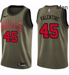 Mens Nike Chicago Bulls 45 Denzel Valentine Swingman Green Salute to Service NBA Jersey Mens Nike Chicago Bulls 45 Denzel Valentine Swingman Green Salute to Service NBA Jersey