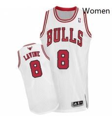 Womens Adidas Chicago Bulls 8 Zach LaVine Authentic White Home NBA Jersey Womens Adidas Chicago Bulls 8 Zach LaVine Authentic White Home NBA Jersey