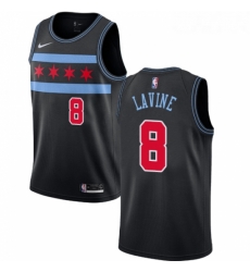 Womens Nike Chicago Bulls 8 Zach LaVine Swingman Black NBA Jersey City Edition Womens Nike Chicago Bulls 8 Zach LaVine Swingman Black NBA Jersey City Edition