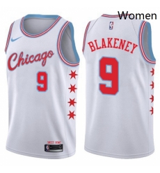 Womens Nike Chicago Bulls 9 Antonio Blakeney Swingman White NBA Jersey City Edition Womens Nike Chicago Bulls 9 Antonio Blakeney Swingman White NBA Jersey City Edition