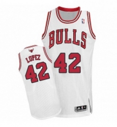 Youth Adidas Chicago Bulls 42 Robin Lopez Authentic White Home NBA Jersey Youth Adidas Chicago Bulls 42 Robin Lopez Authentic White Home NBA Jersey