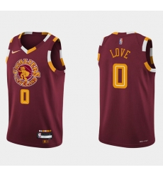 Men Cleveland Cavaliers 0 Kevin Love Wine Red 2021 2022 75th Anniversary City Edition Swingman Stitched Jersey Men Cleveland Cavaliers 0 Kevin Love Wine Red 2021 2022 75th Anniversary City Edition Swingman Stitched Jersey