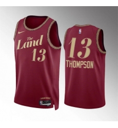 Men Cleveland Cavaliers 13 Tristan Thompson Wine 2023 24 City Edition Stitched Jersey Men Cleveland Cavaliers 13 Tristan Thompson Wine 2023 24 City Edition Stitched Jersey
