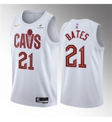 Men Cleveland Cavaliers 21 Emoni Bates White 2023 Draft Association Edition Stitched Jersey Men Cleveland Cavaliers 21 Emoni Bates White 2023 Draft Association Edition Stitched Jersey