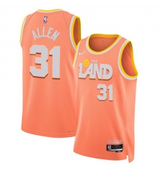 Men Cleveland Cavaliers 31 Jarrett Allen Orange 2025 26 City Edition Stitched Jersey