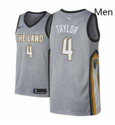 Men NBA 2018 19 Cleveland Cavaliers 4 Isaiah Taylor City Edition Gray Jersey Men NBA 2018 19 Cleveland Cavaliers 4 Isaiah Taylor City Edition Gray Jersey
