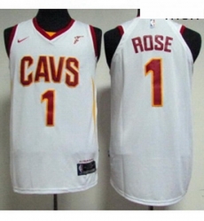 Mens Nike Cleveland Cavaliers 1 Derrick Rose White Stitched NBA Swingman Jersey Mens Nike Cleveland Cavaliers 1 Derrick Rose White Stitched NBA Swingman Jersey