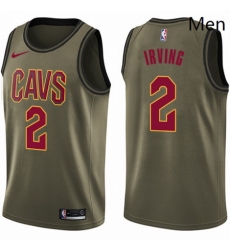 Mens Nike Cleveland Cavaliers 2 Kyrie Irving Swingman Green Salute to Service NBA Jersey Mens Nike Cleveland Cavaliers 2 Kyrie Irving Swingman Green Salute to Service NBA Jersey