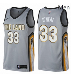 Mens Nike Cleveland Cavaliers 33 Shaquille ONeal Swingman Gray NBA Jersey City Edition Mens Nike Cleveland Cavaliers 33 Shaquille ONeal Swingman Gray NBA Jersey City Edition