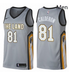 Mens Nike Cleveland Cavaliers 81 Jose Calderon Swingman Gray NBA Jersey City Edition Mens Nike Cleveland Cavaliers 81 Jose Calderon Swingman Gray NBA Jersey City Edition