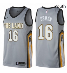 Youth Nike Cleveland Cavaliers 16 Cedi Osman Swingman Gray NBA Jersey City Edition Youth Nike Cleveland Cavaliers 16 Cedi Osman Swingman Gray NBA Jersey City Edition
