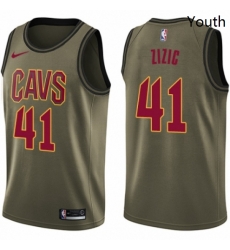 Youth Nike Cleveland Cavaliers 41 Ante Zizic Swingman Green Salute to Service NBA Jersey Youth Nike Cleveland Cavaliers 41 Ante Zizic Swingman Green Salute to Service NBA Jersey