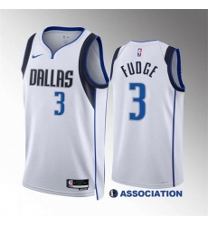 Men Dallas Mavericks 3 Alex Fudge White Association Edition Stitched Basketball Jersey Men Dallas Mavericks 3 Alex Fudge White Association Edition Stitched Basketball Jersey