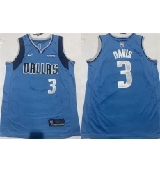 Men Dallas Mavericks 3 Anthony Davis Blue 2025 Icon Edition Stitched Basketball Jersey