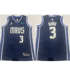 Men Dallas Mavericks 3 Anthony Davis Navy 2025 Statement Edition Stitched Basketball Jersey