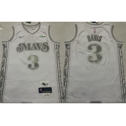Men Dallas Mavericks 3 Anthony Davis White 2024 25 City Edition Stitched Basketball Jersey