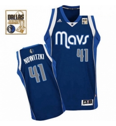Mens Adidas Dallas Mavericks 41 Dirk Nowitzki Swingman Navy Blue Alternate Champions Patch NBA Jersey Mens Adidas Dallas Mavericks 41 Dirk Nowitzki Swingman Navy Blue Alternate Champions Patch NBA Jersey