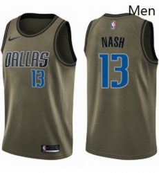 Mens Nike Dallas Mavericks 13 Steve Nash Swingman Green Salute to Service NBA Jersey Mens Nike Dallas Mavericks 13 Steve Nash Swingman Green Salute to Service NBA Jersey