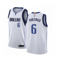 Youth Dallas Mavericks 6 Kristaps Porzingis Swingman White Basketball Jersey Association Edition Youth Dallas Mavericks 6 Kristaps Porzingis Swingman White Basketball Jersey Association Edition