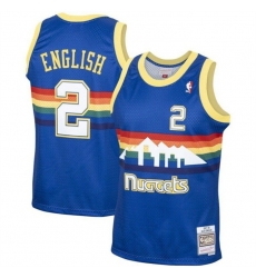 Men Denver Nuggets 2 Alex English 1987 88 Royal Mitchell 26 Ness Swingman Stitched Basketball Jersey Men Denver Nuggets 2 Alex English 1987 88 Royal Mitchell 26 Ness Swingman Stitched Basketball Jersey