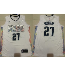 Men Denver Nuggets 27 Jamal Murray White 2024 25 City Edition Stitched Basketball Jersey