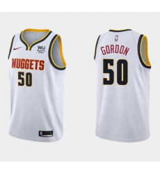 Men Denver Nuggets 50 Aaron Gordon White Association Edition Stitched Basketball Jersey Men Denver Nuggets 50 Aaron Gordon White Association Edition Stitched Basketball Jersey