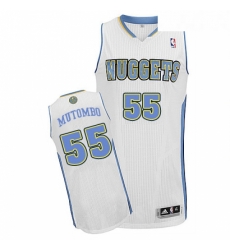 Womens Adidas Denver Nuggets 55 Dikembe Mutombo Authentic White Home NBA Jersey Womens Adidas Denver Nuggets 55 Dikembe Mutombo Authentic White Home NBA Jersey