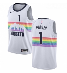 Youth Nike Denver Nuggets 1 Michael Porter Swingman White NBA Jersey City Edition Youth Nike Denver Nuggets 1 Michael Porter Swingman White NBA Jersey City Edition