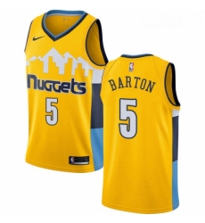 Youth Nike Denver Nuggets 5 Will Barton Swingman Gold Alternate NBA Jersey Statement Edition Youth Nike Denver Nuggets 5 Will Barton Swingman Gold Alternate NBA Jersey Statement Edition