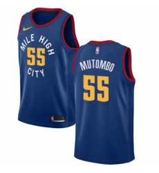 Youth Nike Denver Nuggets 55 Dikembe Mutombo Swingman Light Blue Alternate NBA Jersey Statement Edition Youth Nike Denver Nuggets 55 Dikembe Mutombo Swingman Light Blue Alternate NBA Jersey Statement Edition