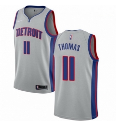 Mens Nike Detroit Pistons 11 Isiah Thomas Authentic Silver NBA Jersey Statement Edition Mens Nike Detroit Pistons 11 Isiah Thomas Authentic Silver NBA Jersey Statement Edition
