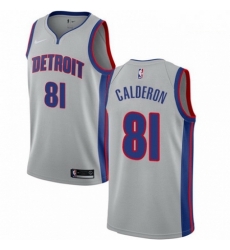 Mens Nike Detroit Pistons 81 Jose Calderon Swingman Silver NBA Jersey Statement Edition Mens Nike Detroit Pistons 81 Jose Calderon Swingman Silver NBA Jersey Statement Edition